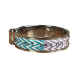 Hermes Palladium Plated Charniere Enamel Bangle PM