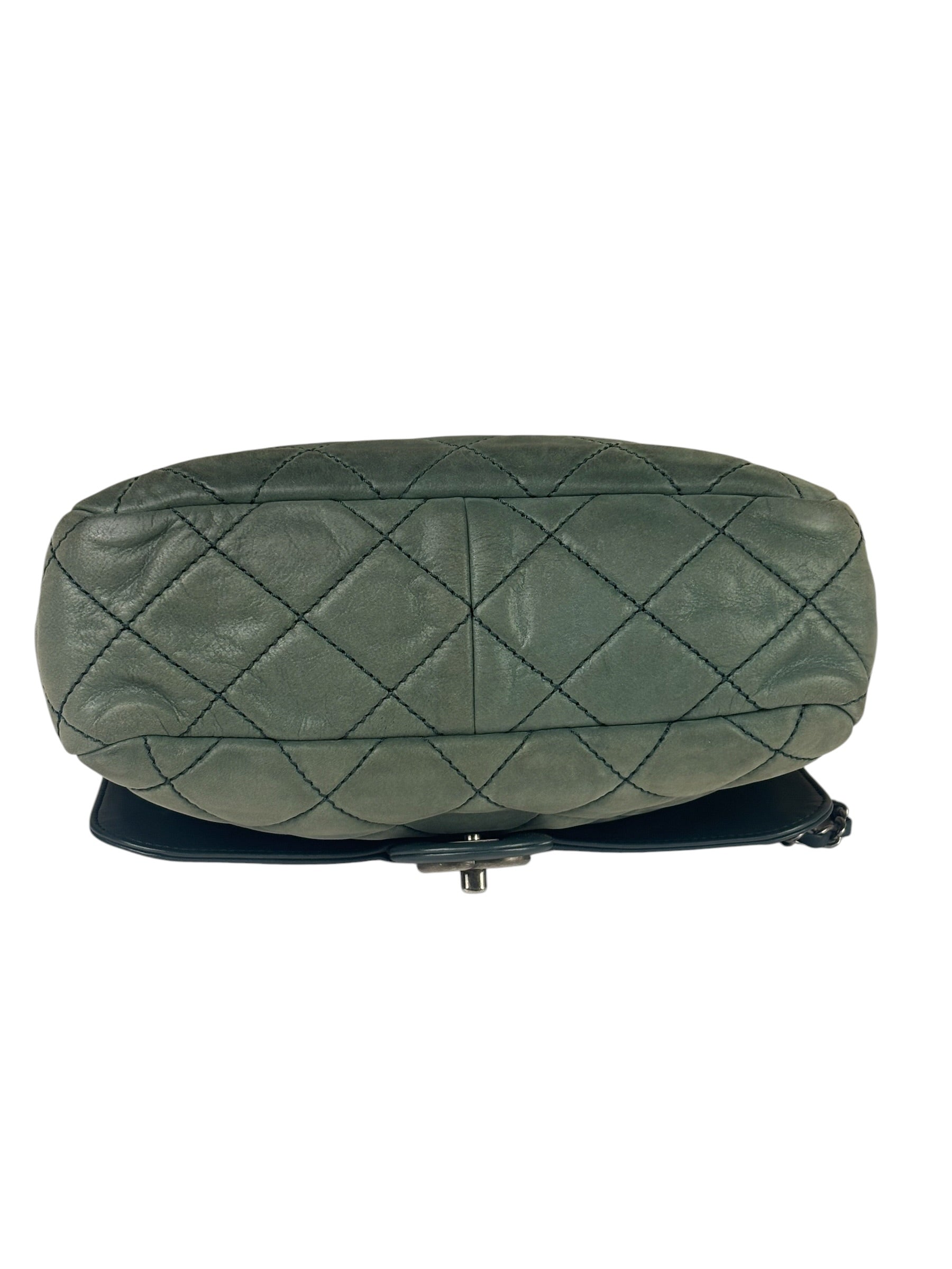 Chanel Sage Green Quilted Leather Flap Bag 2011