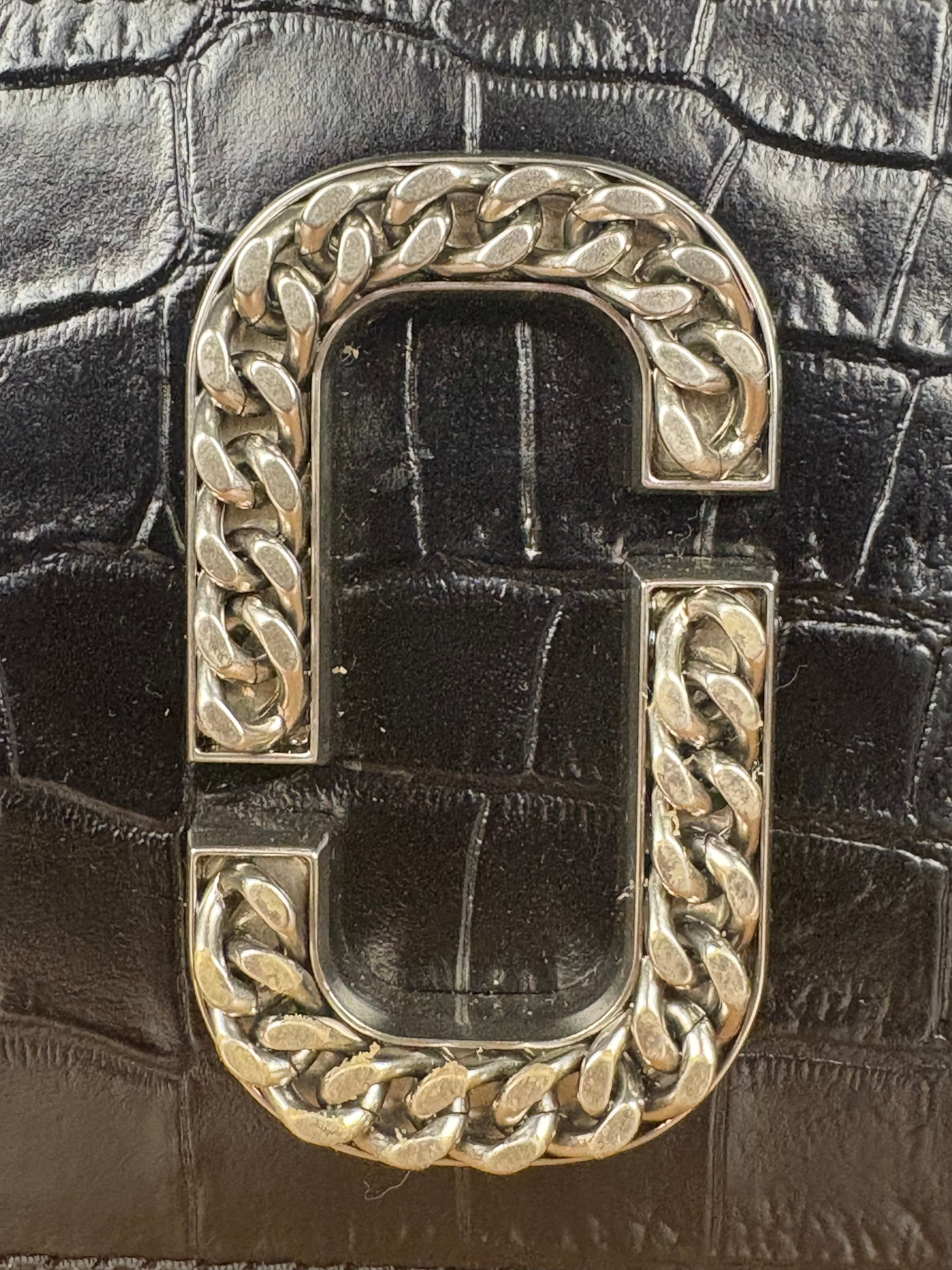 Marc Jacobs Croc Snapshot Crossbody Bag