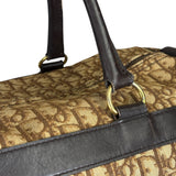 Christian Dior Brown Leather Trim Trotter Boston Handbag