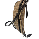 Coach Brown Leather Trim Signature Peyton File Crossbody