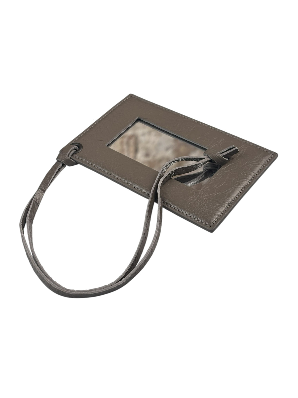 Balenciaga Stone Grey Patent Leather Moto Work Two-Way Bag