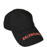 Balenciaga Black Neon Pink Logo Cap
