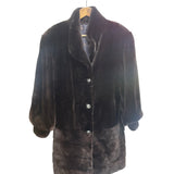 Vintage Brown Chinchilla Fur Long Coat