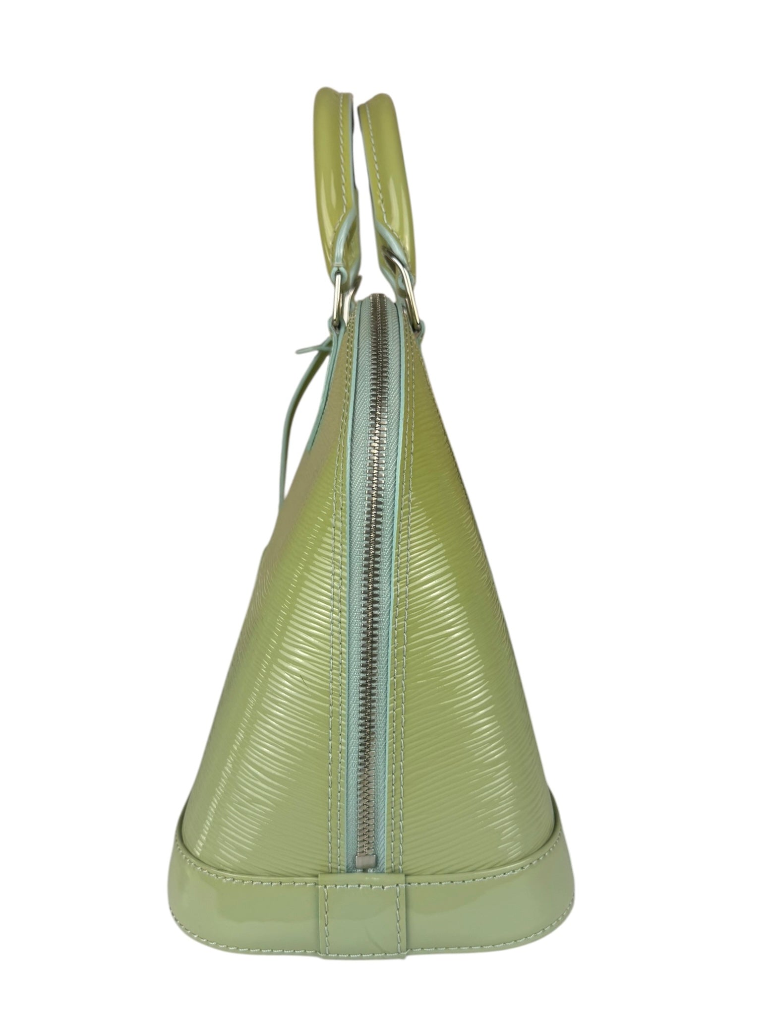 Louis Vuitton Green Patent Epi Alma Handbag