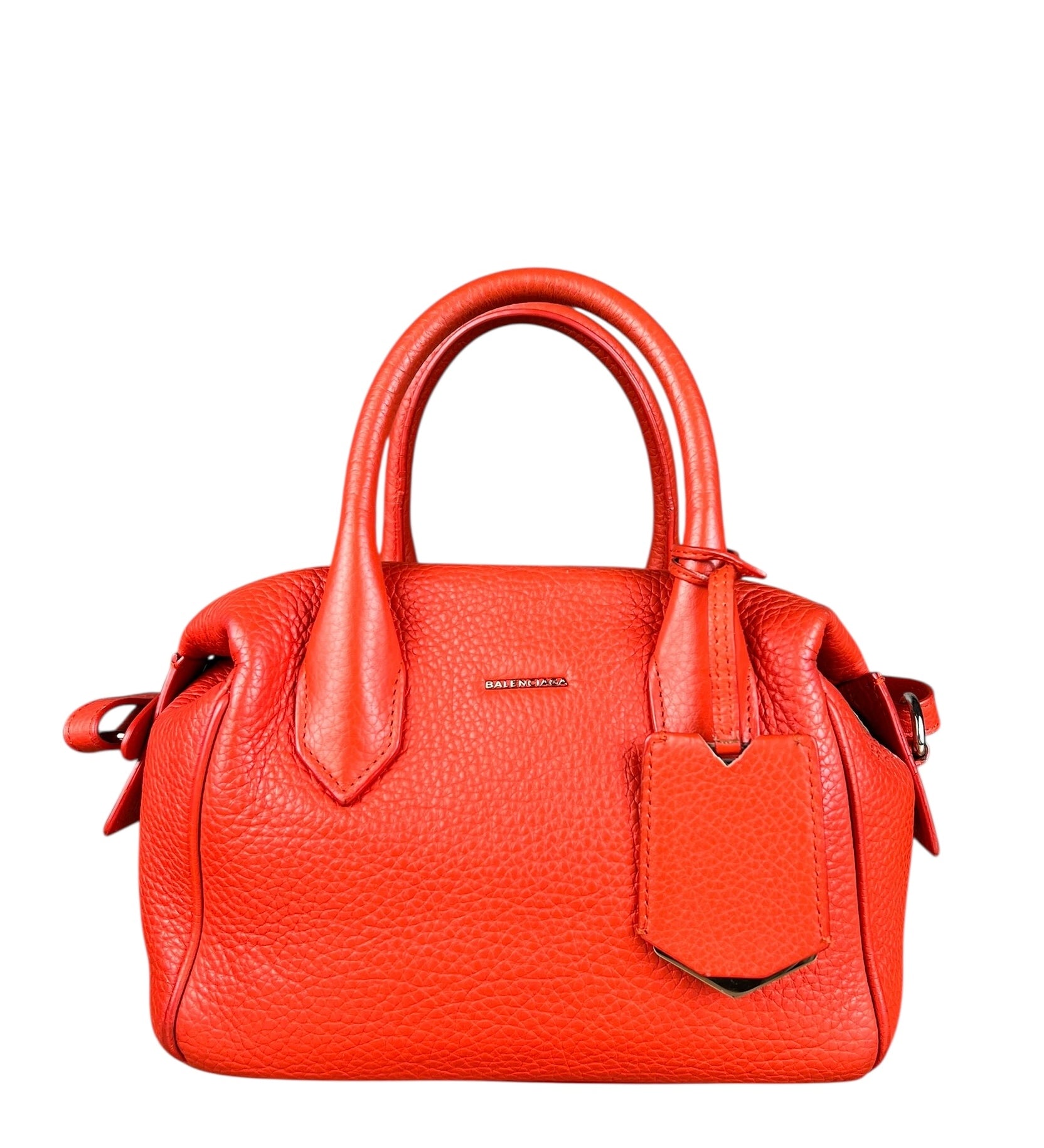 Balenciaga Red Leather Infanta Mini Boston Bag