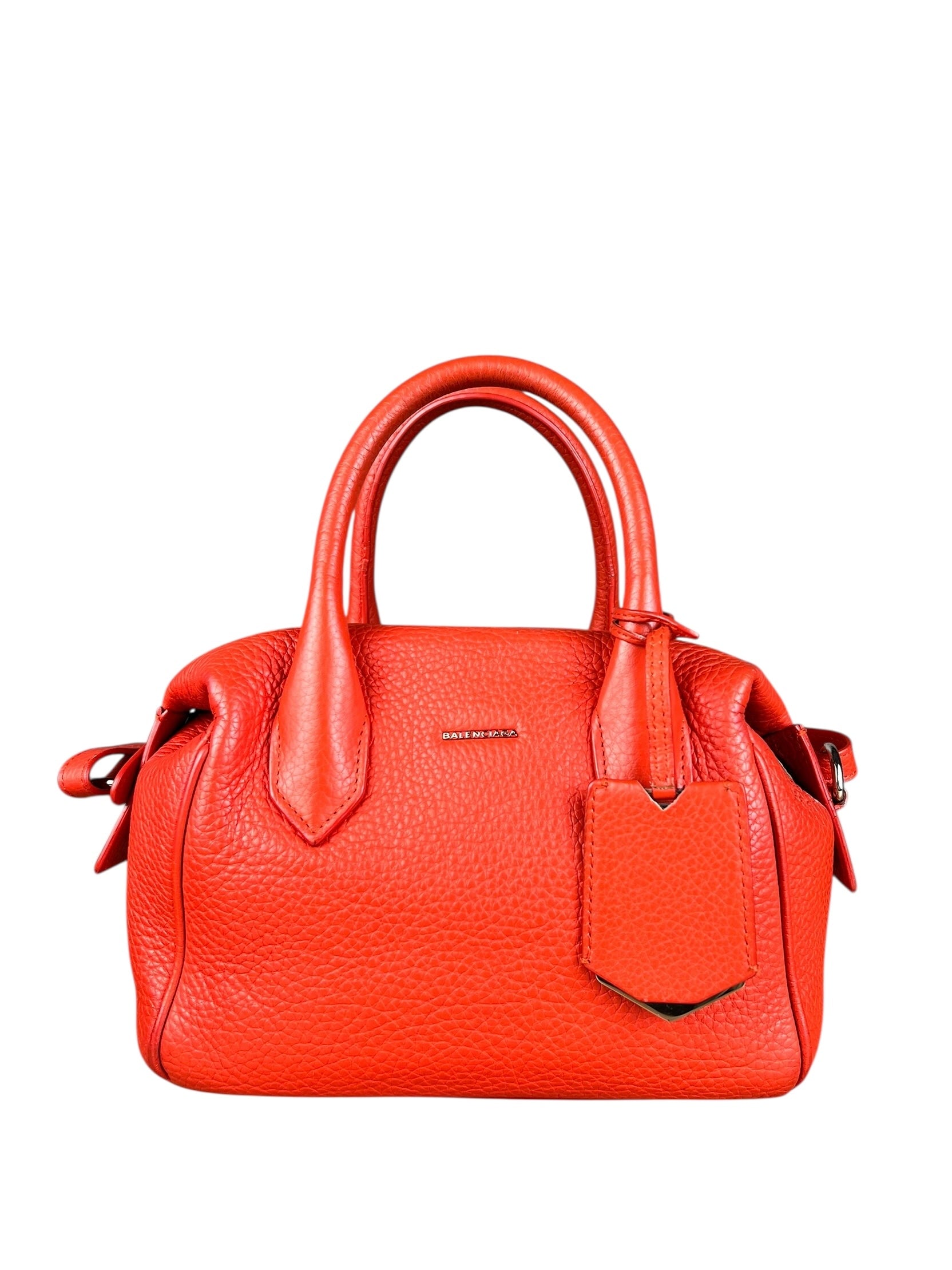 Balenciaga Red Leather Infanta Mini Boston Bag