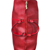 Louis Vuitton Red Epi Keepall Duffel Hand Bag