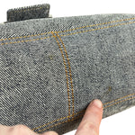 Fendi Light Denim Toned Canvas Baguette Shoulder Bag