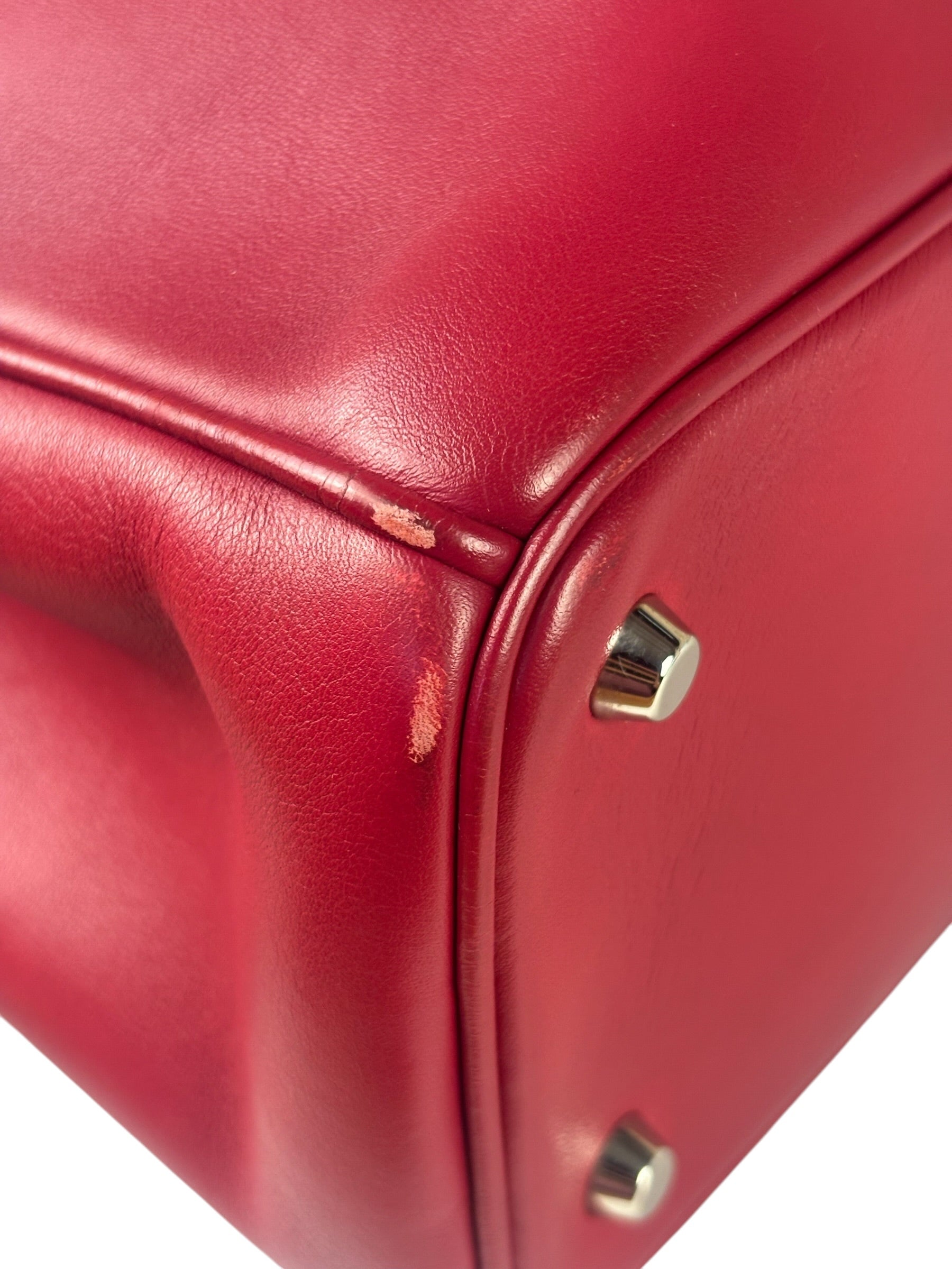 Christian Dior Red Leather Diorissimo Tote