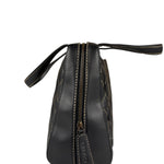 Chanel Vintage Black Leather Wild Stitch Bowler Handbag 2001