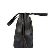 Chanel Vintage Black Leather Wild Stitch Bowler Handbag 2001