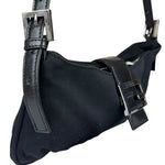 Fendi Black Nylon Mamma Baguette Shoulder Bag