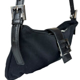 Fendi Black Nylon Mamma Baguette Shoulder Bag