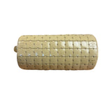 Chanel Beige Leather Trim Mini Puzzle Block Handbag
