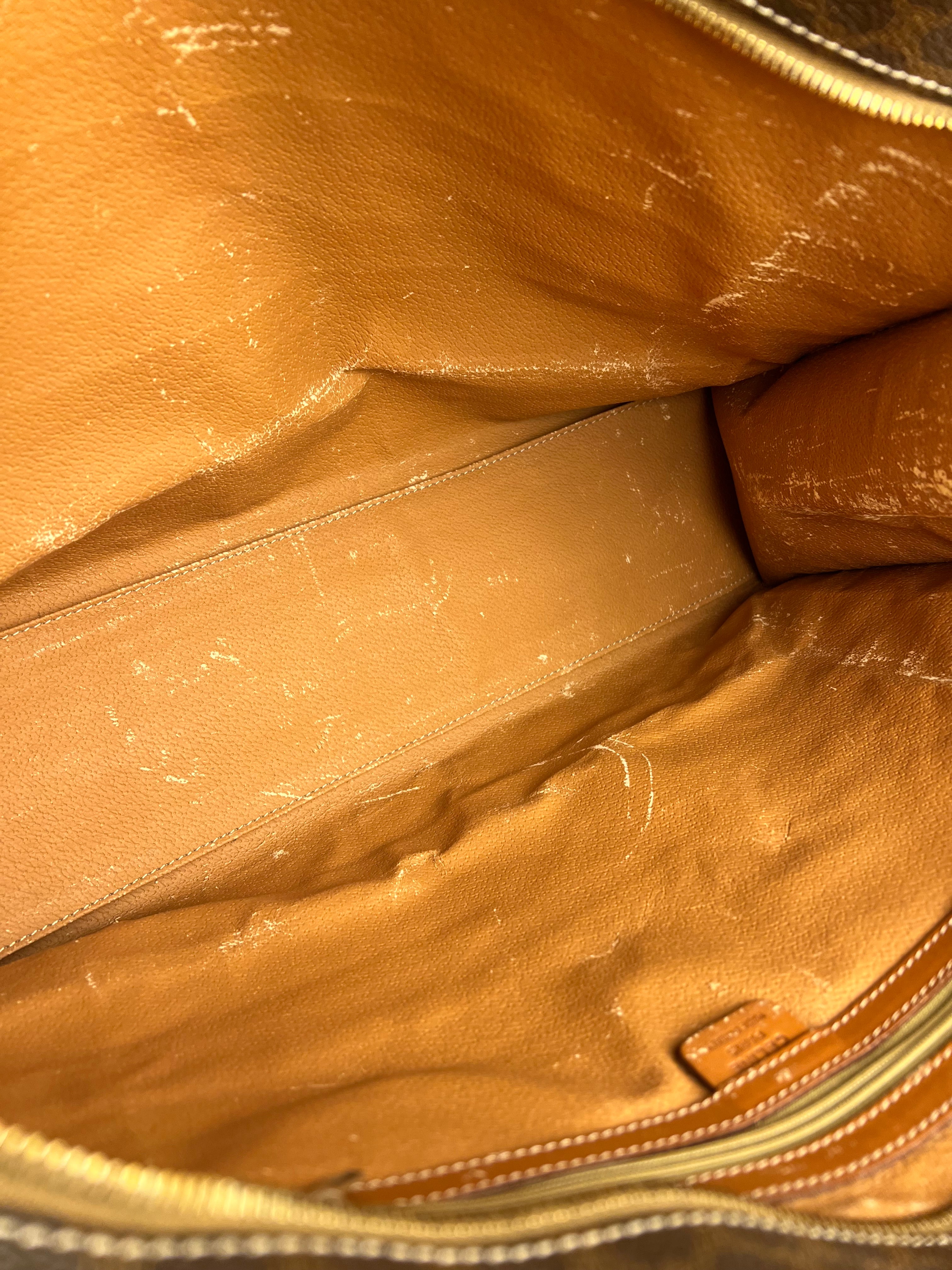 Celine Vintage Macadam Striped Shoulder Tote