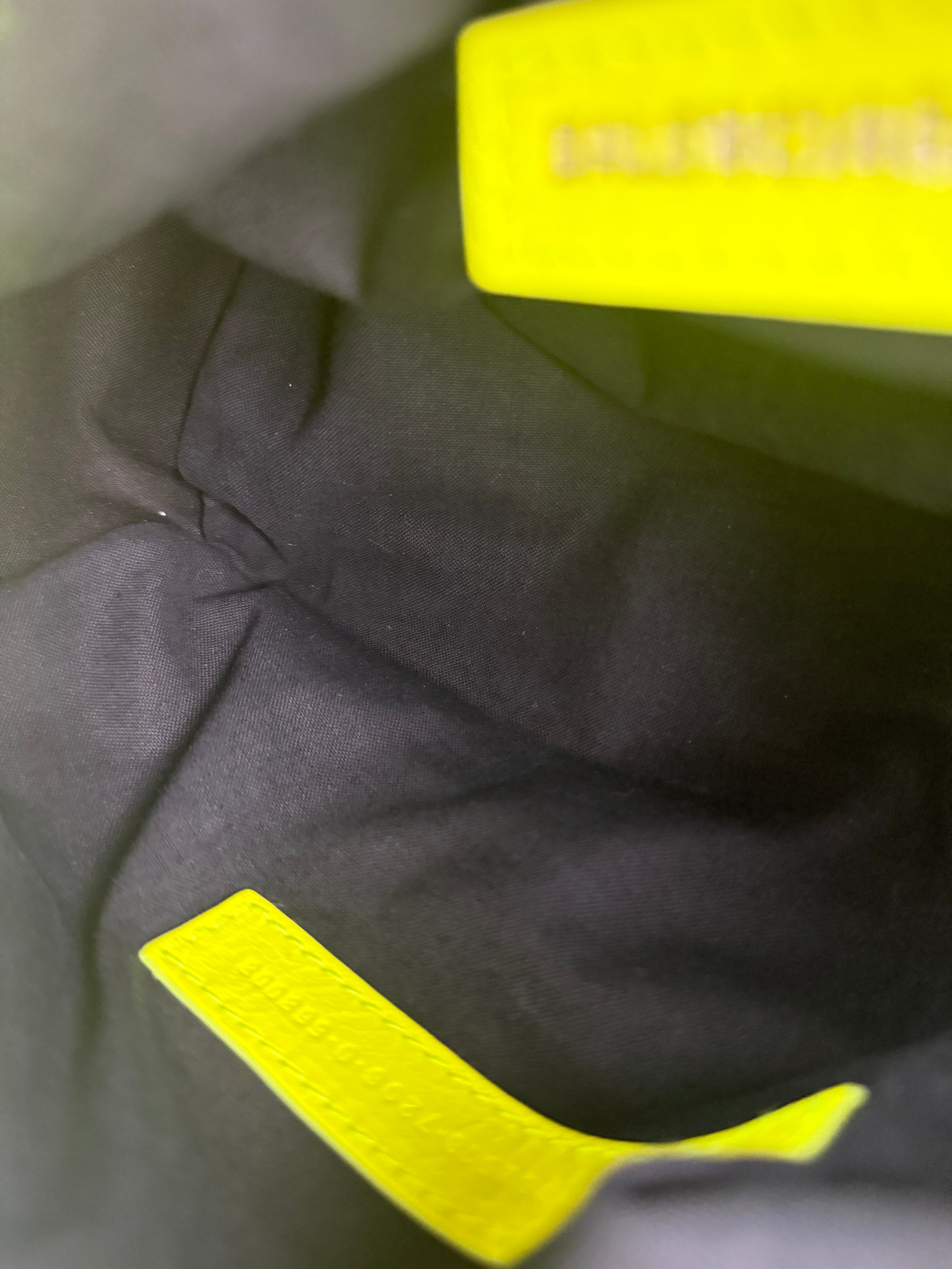 Balenciaga Fluo Yellow Leather Super Busy XS Sling Bag