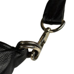 Yves Saint Laurent Black Leather St. Tropez Ruffled Hobo Bag