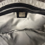 Fendi Grey Wool Crochet FF Baguette Shoulder Bag