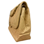 Chanel Beige Quilted Leather Two-Toned Double Flap Bag '94-'96