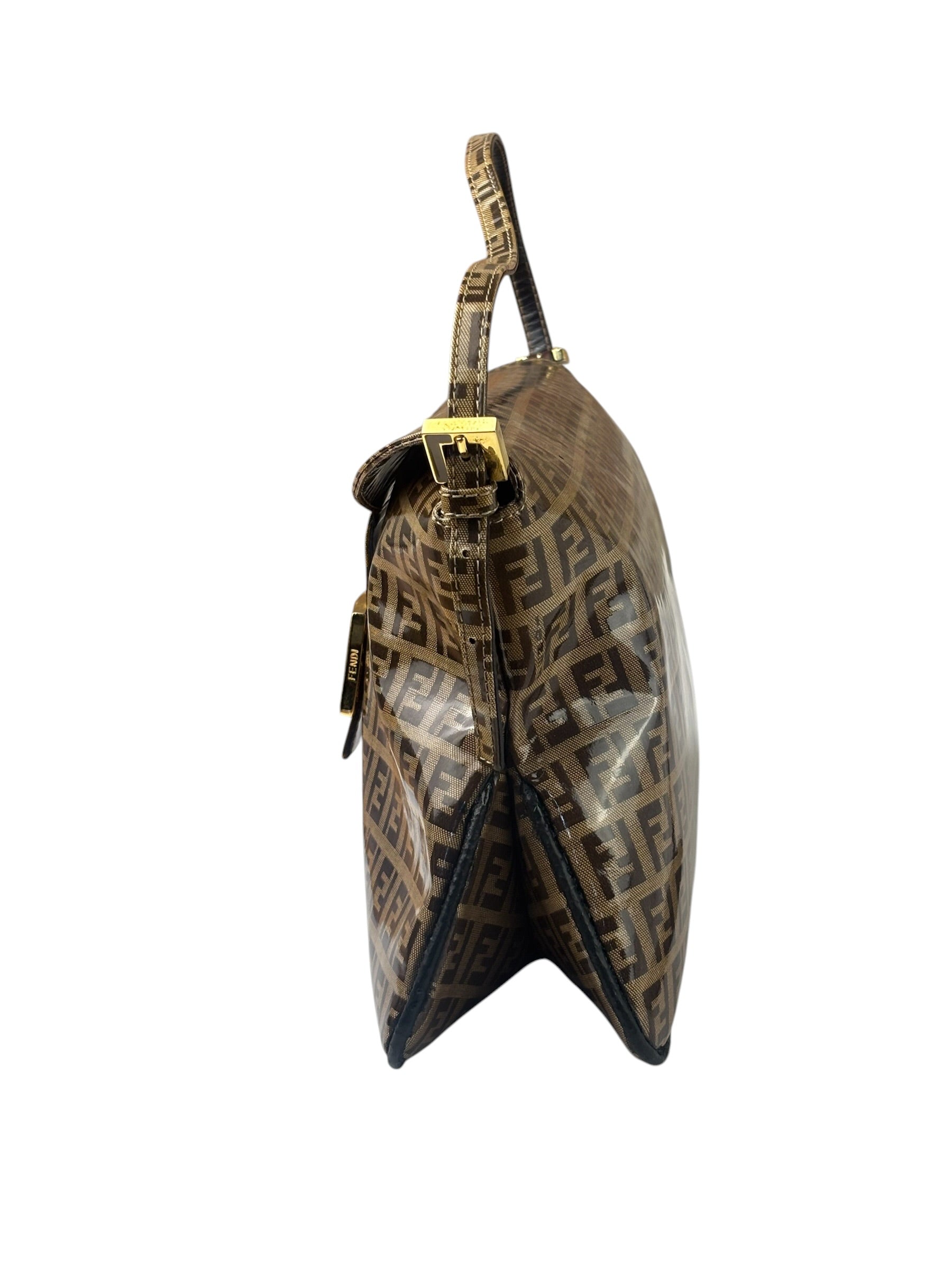 Fendi Brown PVC Zucca Baguette