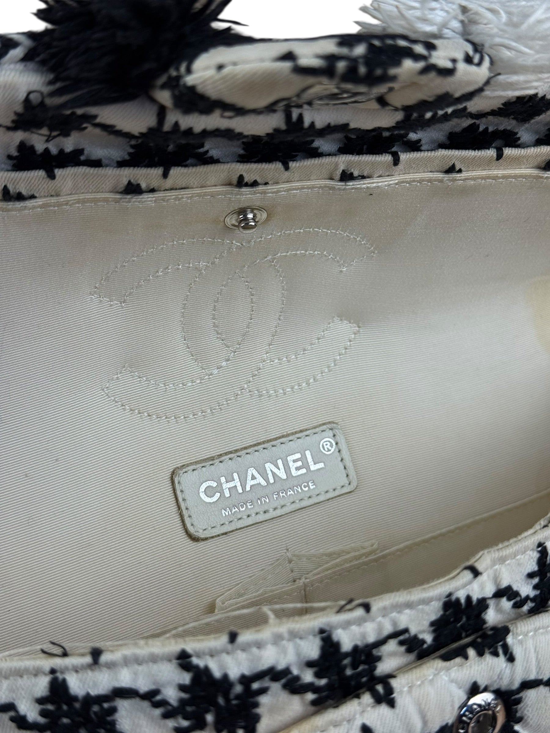 Chanel Tweed Woven Medium Classic Double Flap Bag 2014