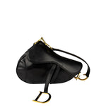 Christian Dior Black Calfskin Saddle Shoulder Bag