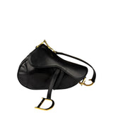 Christian Dior Black Calfskin Saddle Shoulder Bag
