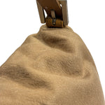 Fendi Brown Leather Trim/Wool Mamma Baguette