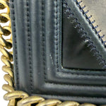 Chanel Tricolor Chevron Leather Old Medium Boy Flap 2016