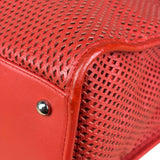 Chanel Red Perforated Leather Up in the Air 2Way Tote 2014