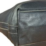Prada Vintage Black Pebbled Leather Hobo Bag