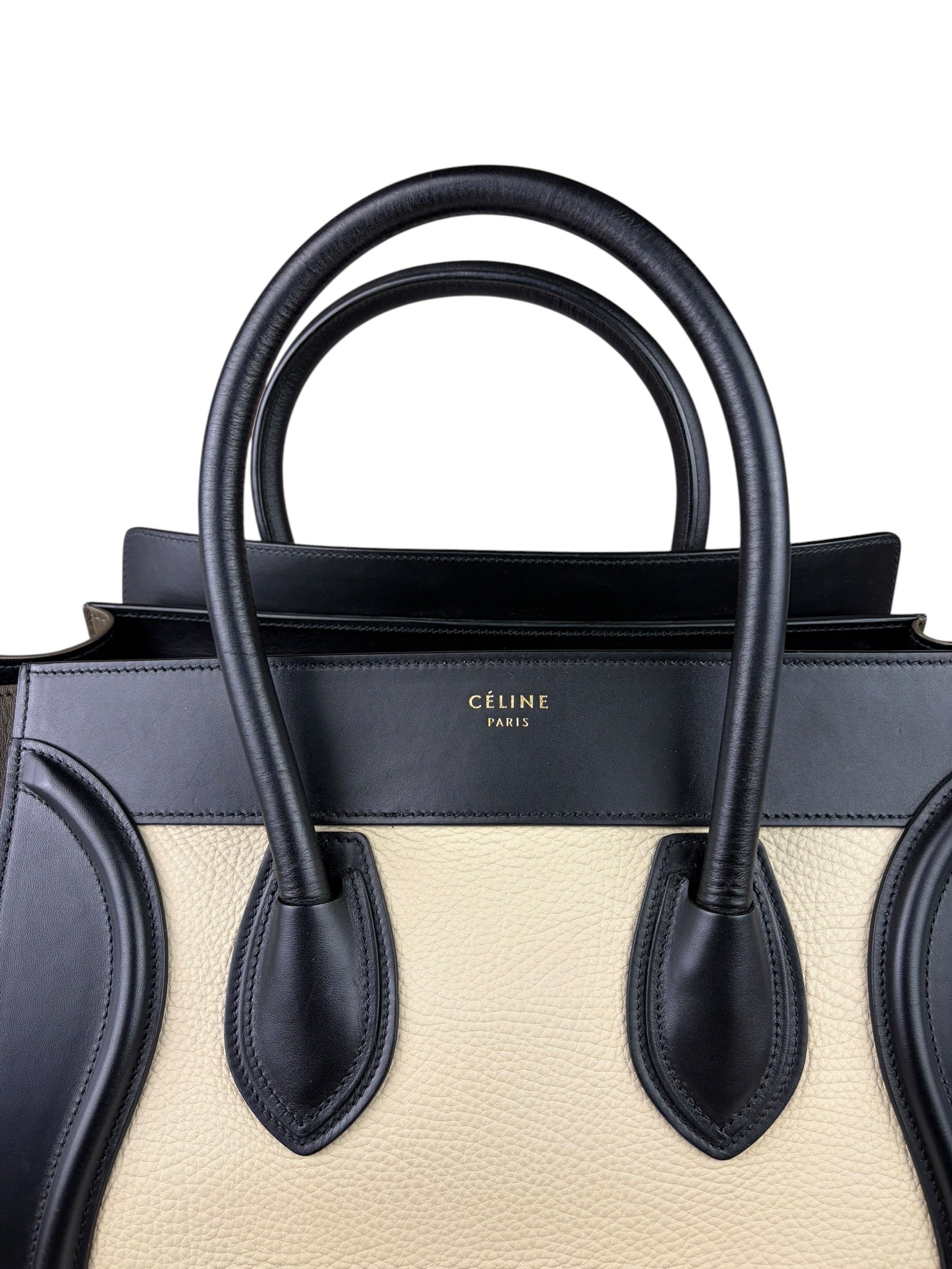 Celine Tri-Color Luggage Tote Bag