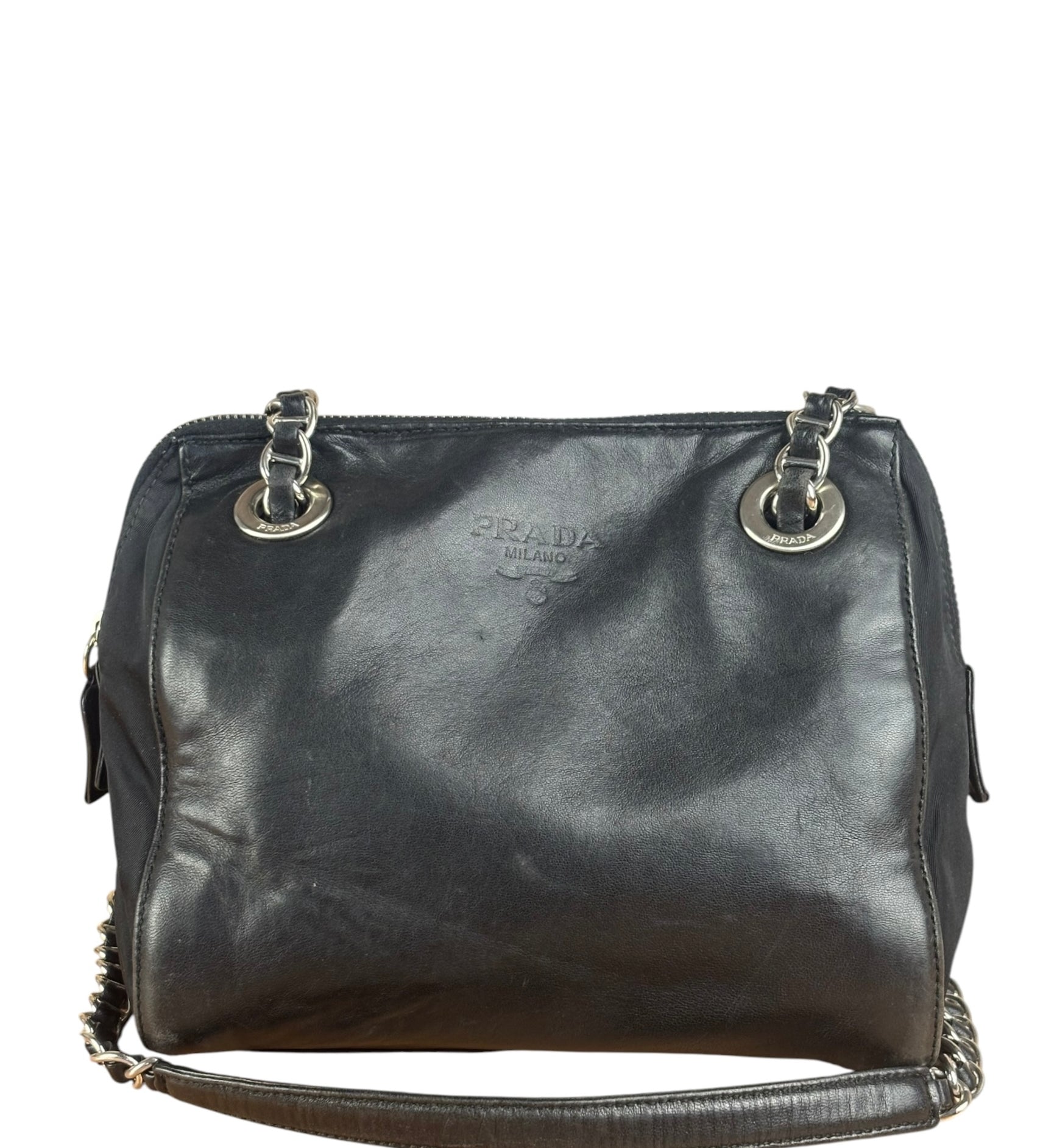Prada Vintage Nappa Leather Chain Shoulder Bag