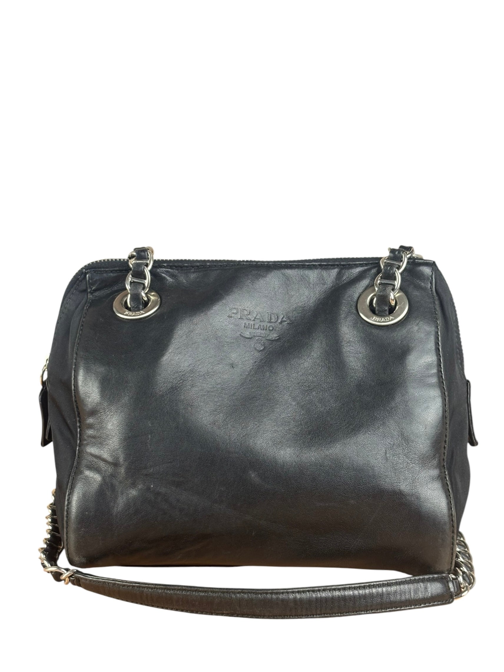 Prada Vintage Nappa Leather Chain Shoulder Bag