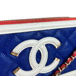 Chanel 2019 Caviar Quilted CC Filigree Clutch on Chain