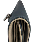 Loewe Muted Slate Blue Leather Monogram Debossed Anagram Wallet
