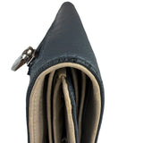 Loewe Muted Slate Blue Leather Monogram Debossed Anagram Wallet
