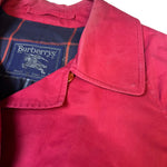 Burberry Vintage Red/Navy Check Mid Length Coat