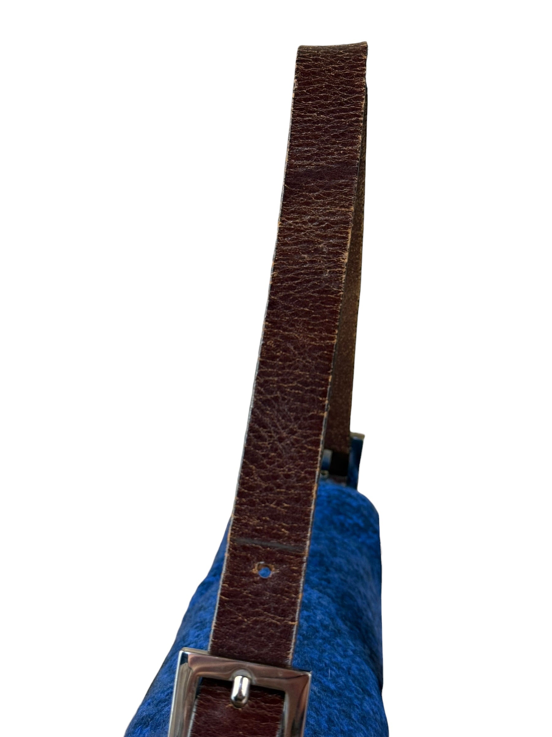Fendi Vintage Blue Cashmere Baguette