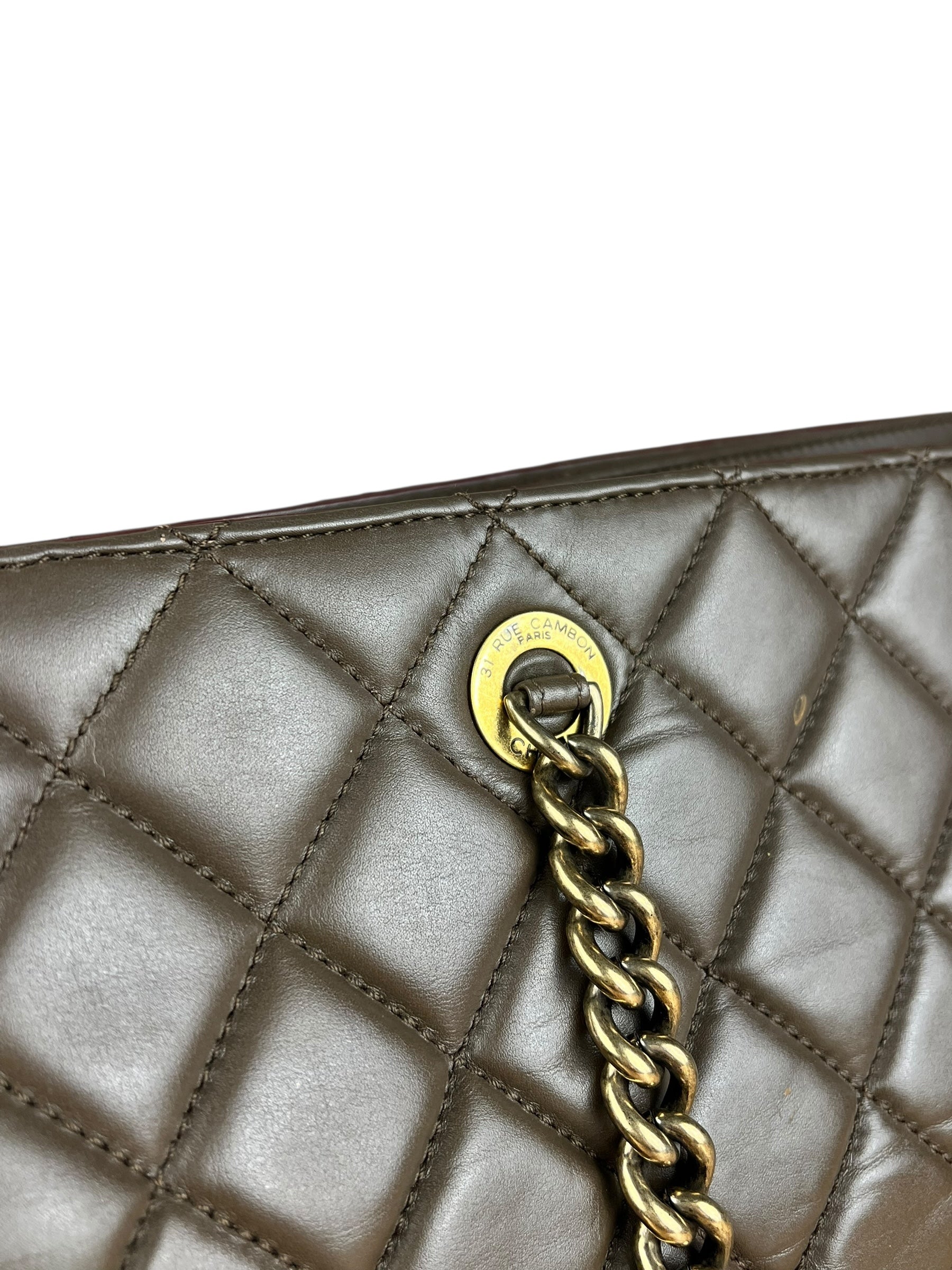 Chanel CC Brown Quilted Leather Perfect Edge Tote 2012