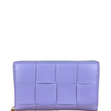 Bottega Veneta Purple Long Zip-Around Wallet