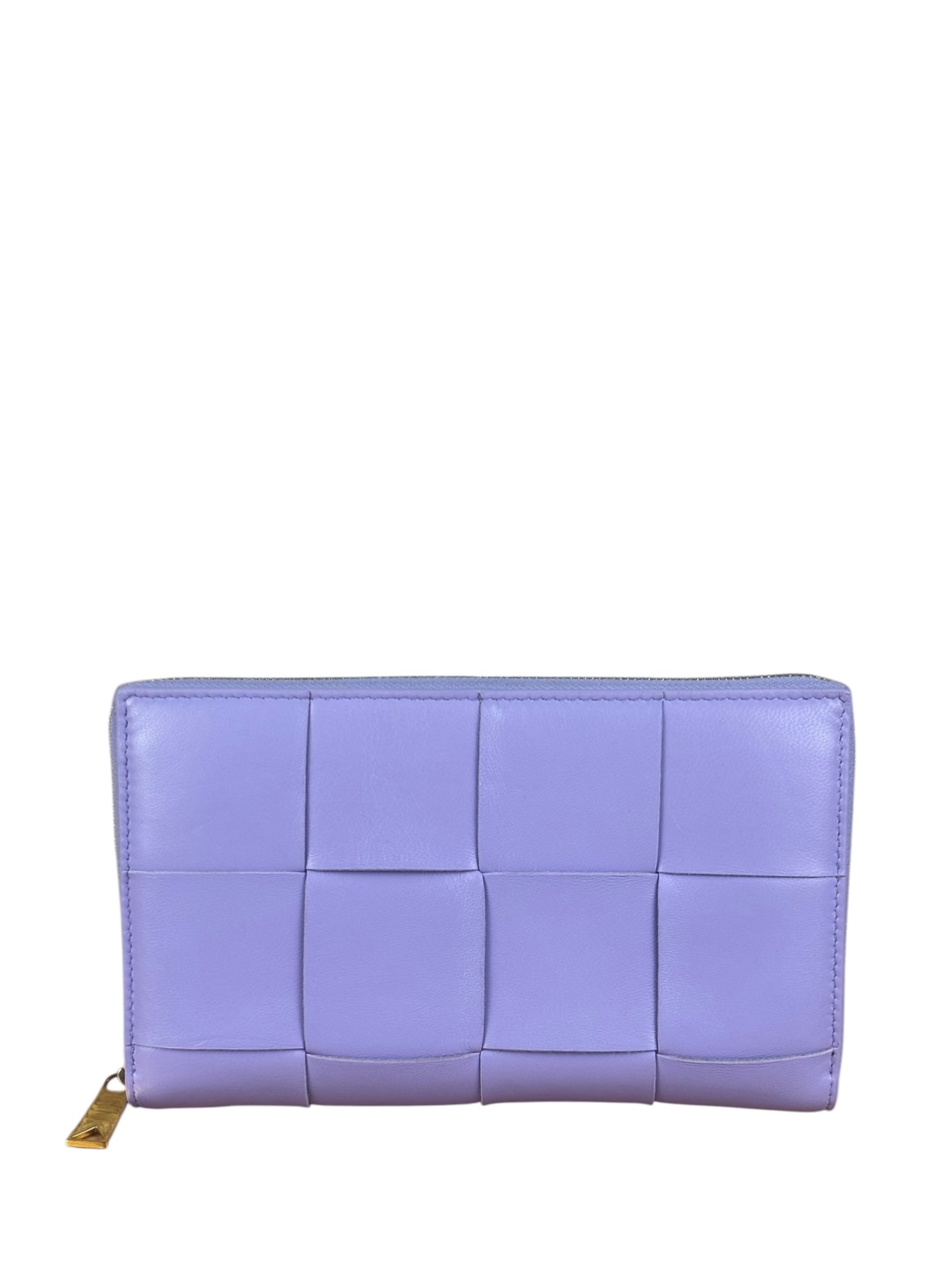 Bottega Veneta Purple Long Zip-Around Wallet