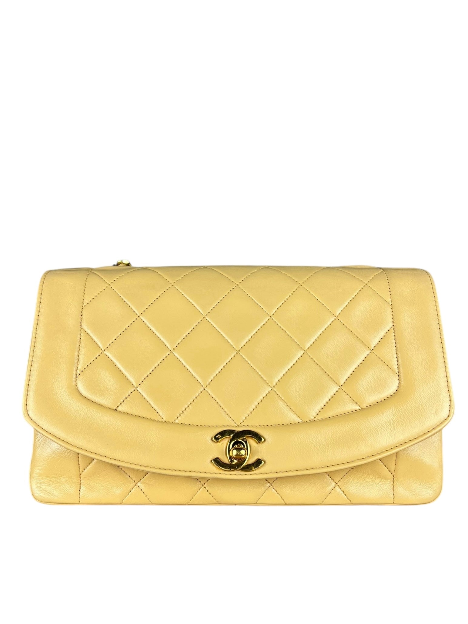 Chanel Beige CC Leather Diana Flap Bag '92