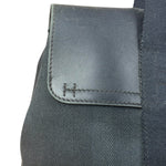 Hermes Black Canvas Leather Valparaiso Handbag