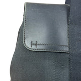 Hermes Black Canvas Leather Valparaiso Handbag