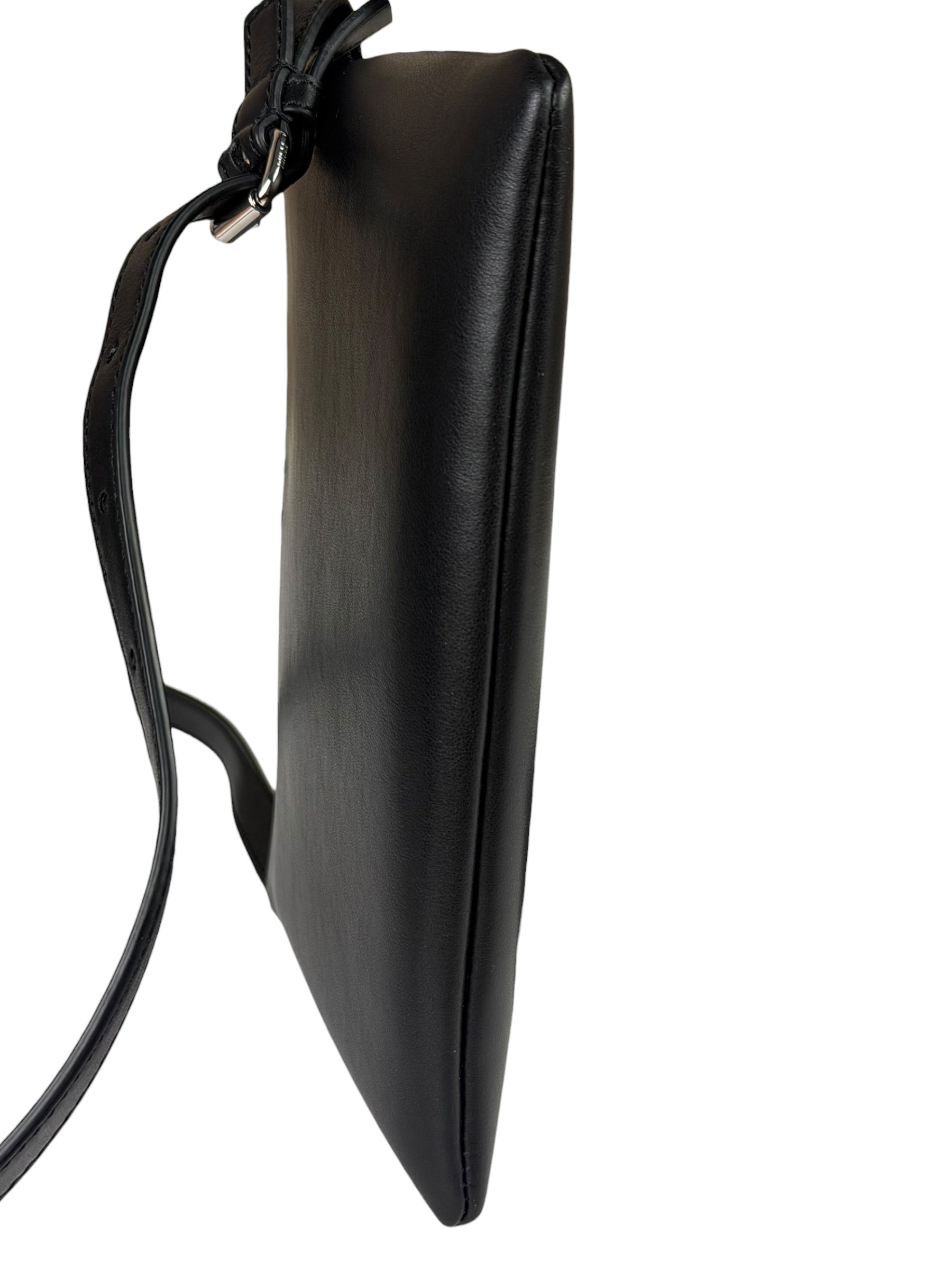 Fendi Roma Black Calf Leather Pochette Crossbody