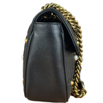 Gucci Black Pearly GG Marmont Flap Bag