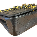 Chanel CC Vintage Black Quilted Chain Flap Bag