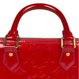 Louis Vuitton Red Vernis Alma MM Handbag